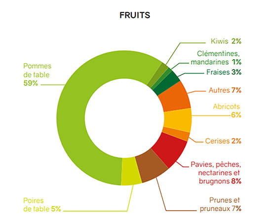 Infographie sur les volumes de production
