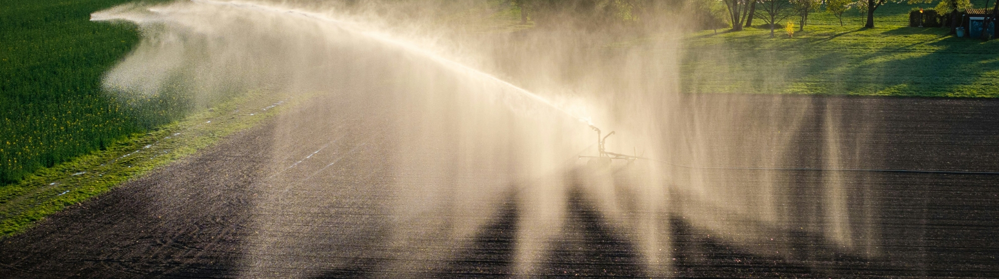 Irrigation for agricultural land