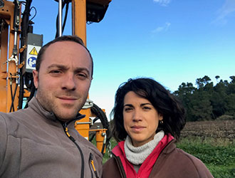 Portrait of Emilie and Benjamin, Winegrowers and Vitibio youtubers
